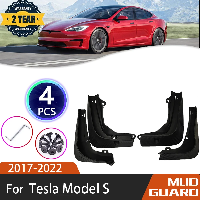 

Для Tesla Model S 2017 2018 2019 2020 2021 2022 передние и задние колеса, брызговики, брызговики, крыло, автоаксессуары