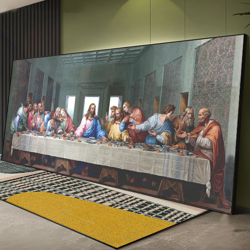 

Da Vinci "The Last Supper" Famous Modern Posters Home Decor Decorative Prints Canvas Wall Art Paintings for Living Room Pictures