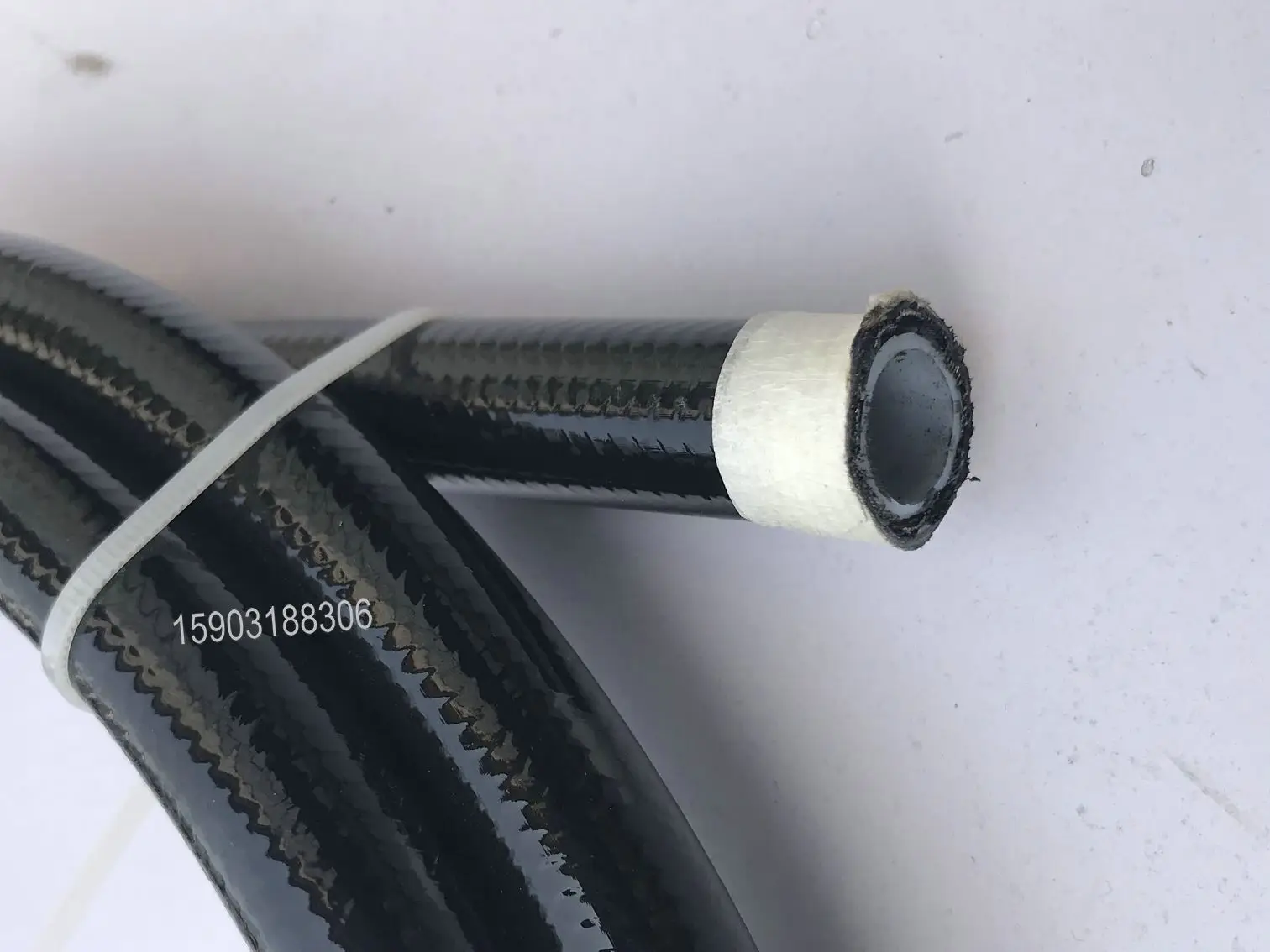 PU Coated AN-6  Stainless Steel Braided E85 AN6 PTFE inner Oil Line Fuel Hose 1M