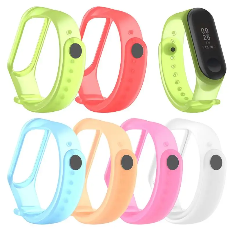 For Xiaomi Mi Band 6 5 4 Strap Transparent Silicone Wrist Straps for Xiomi Miband 3 Xiami Amazfit band 5 For Mi Sport Bracelet 5