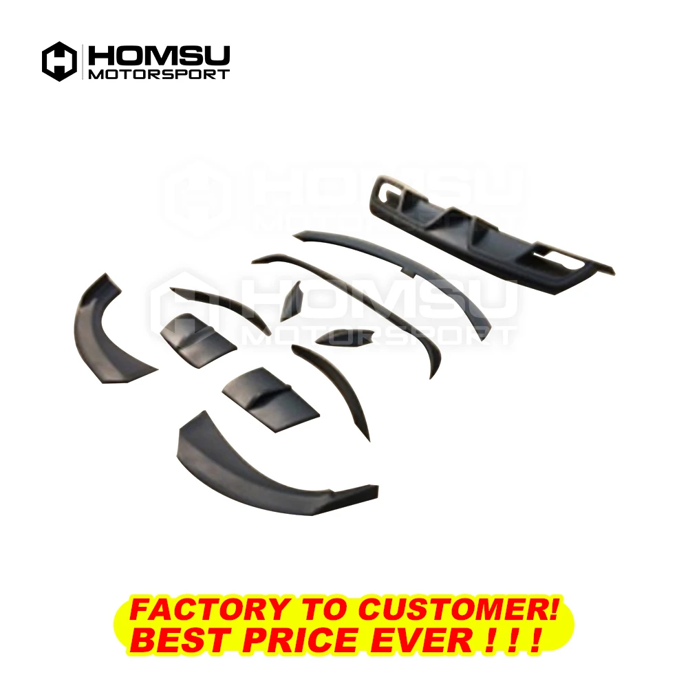 FRP Material Car Body Kit Front Rear Bumper Side Skirts Wheel Eyebrows Exhaust Pipes For Benz CLA Class W117 2013-2019