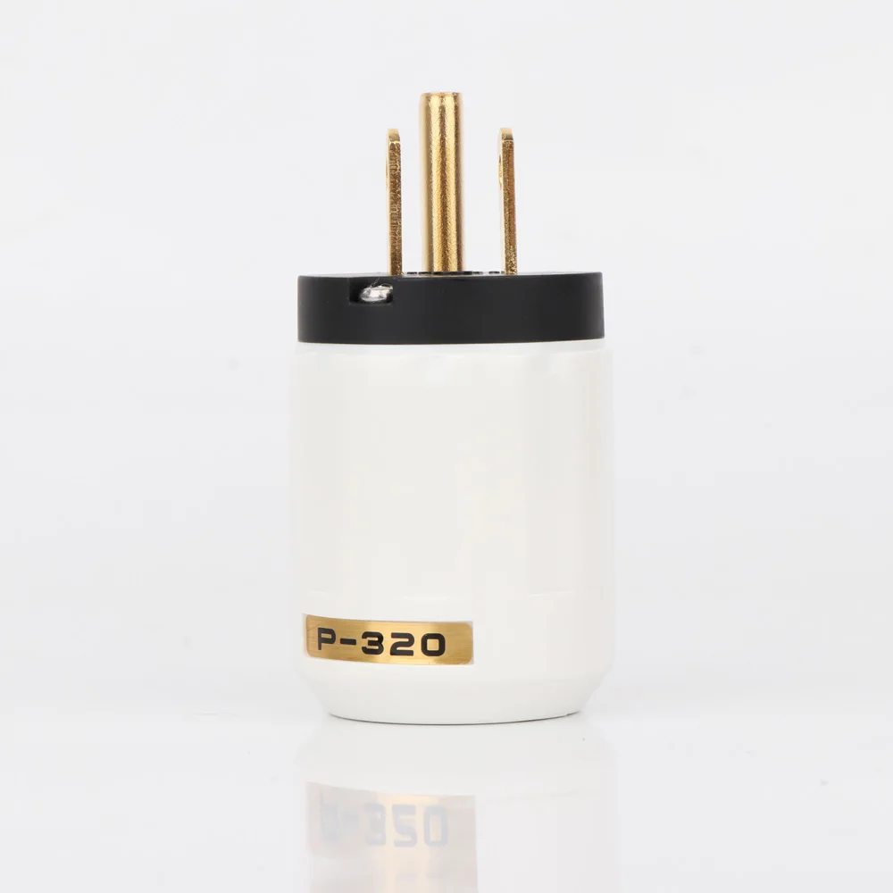 2 stück HIFI P-320/C-320 Kupfer UNS Version Schuko AC Power Stecker Ver IEC Stecker DIY – Detail 15
