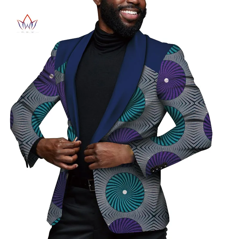 

2020 African Jacket For Men African Long Sleeve Top Mens African Clothing Dashiki African Print Blazer Men Outfits WYN1262