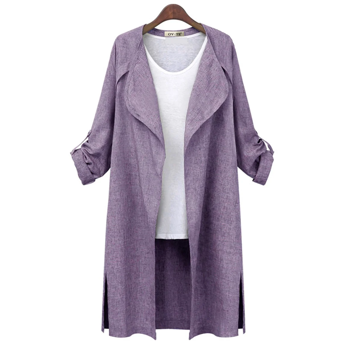 2024 Spring Autumn Women\'s Trench Coats European Style Long Sleeve Ladies Overcoat Plus Size 4XL Loose Female Windbreaker KN336