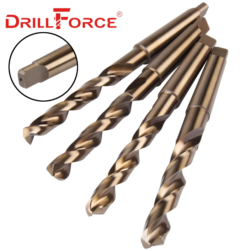 1PC 6mm-40mm HSSCO Cobalt Taper Shank Twist Drill Bit(6/7/8/9/10/11/12/13/14/15/16/17/18/19/20/21/22/23/24/25/26/27/28/30/40mm)