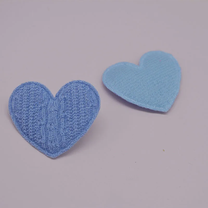 40 Stück/LOT 4,8*4,2CM Gehäkelte Herz-Applikationen für DIY Handgemachte Kinder-Haarspangen-Zubehör Patches – Detail 3