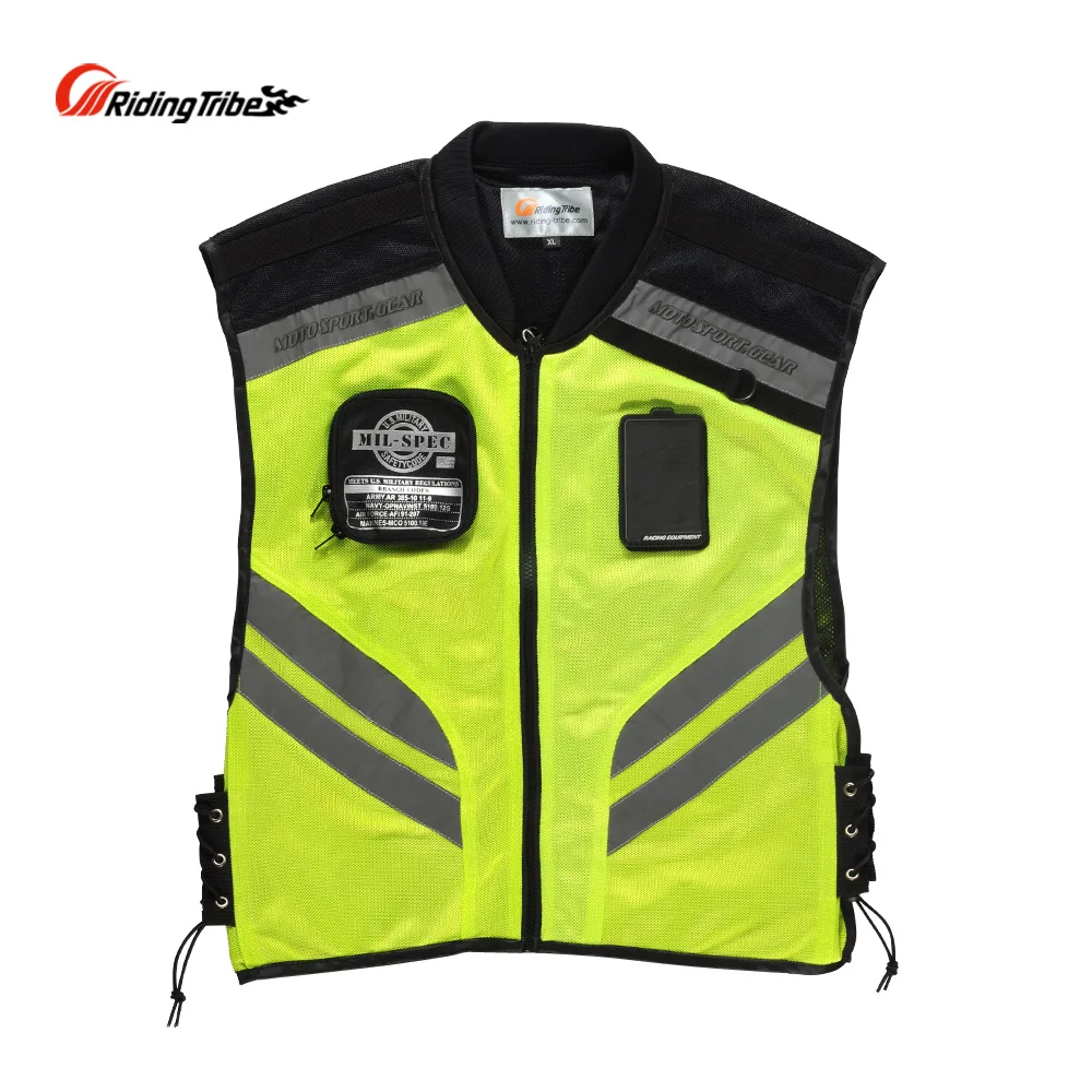 Riding Tribe Moto Reflective Jacket Motorcycle Safty Waistcoat Warning Clothing High Visibility Vest Team Uniform JK-22