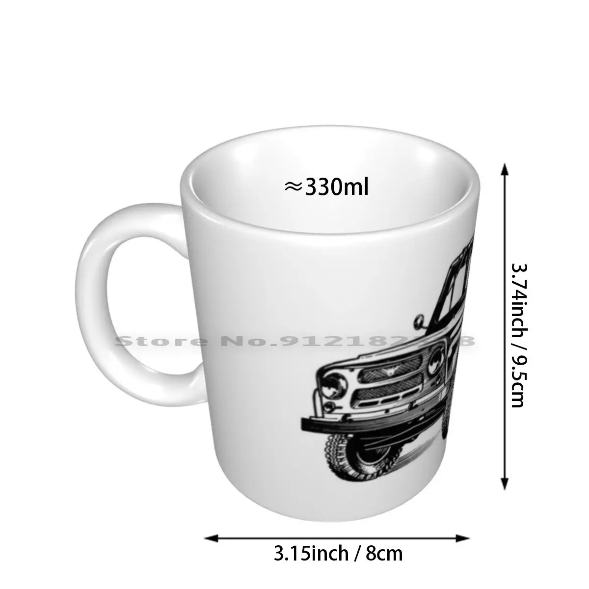 - Black Ceramic Mugs Coffee Cups Milk Tea Mug Off Road Car Geek Funny 4x4 Truck Russian Russia Soviet Soviet Union Ussr Unimog