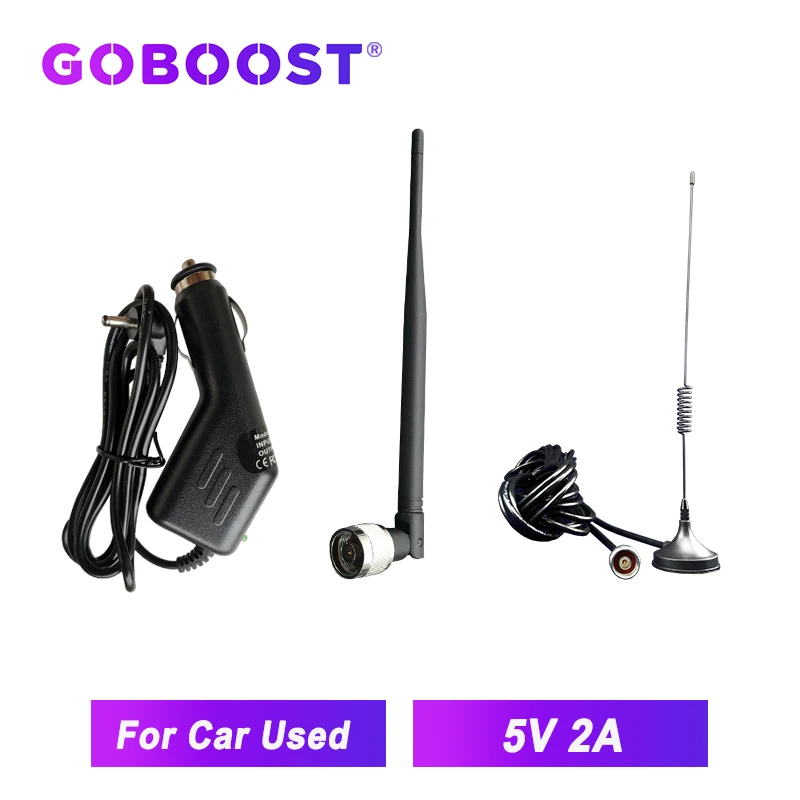 GOBOOST antenna kit mobile signal booster for car use with whip antenna gsm 2g 3g 4g interter outdoor signal for cell phone 4g