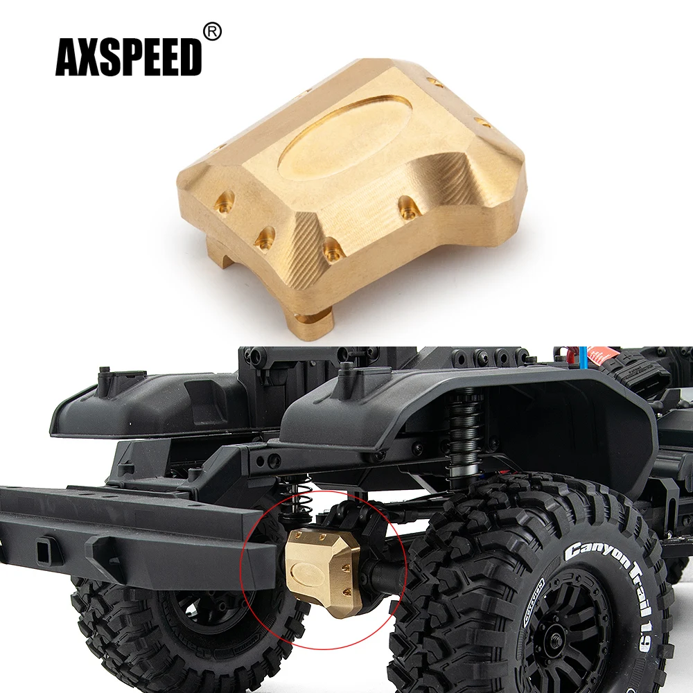 AXSPEED Brass Diff Cover Portal Drive Axle Counterweight for TRX-4 TRX4 Bronco 1/10 RC Crawler Car Model Upgrade Parts