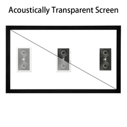 Led-projektor-heimkino 16:9 4K Weiß Woven Akustische transparenten Klang akustisch Festen rahmen projektion projektor bildschirm