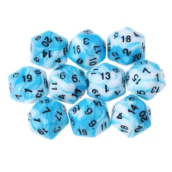 10pcs 20-Sided D20 Dices Double Color Party Table Game Dice Fun Toy for MTG TRPG DND