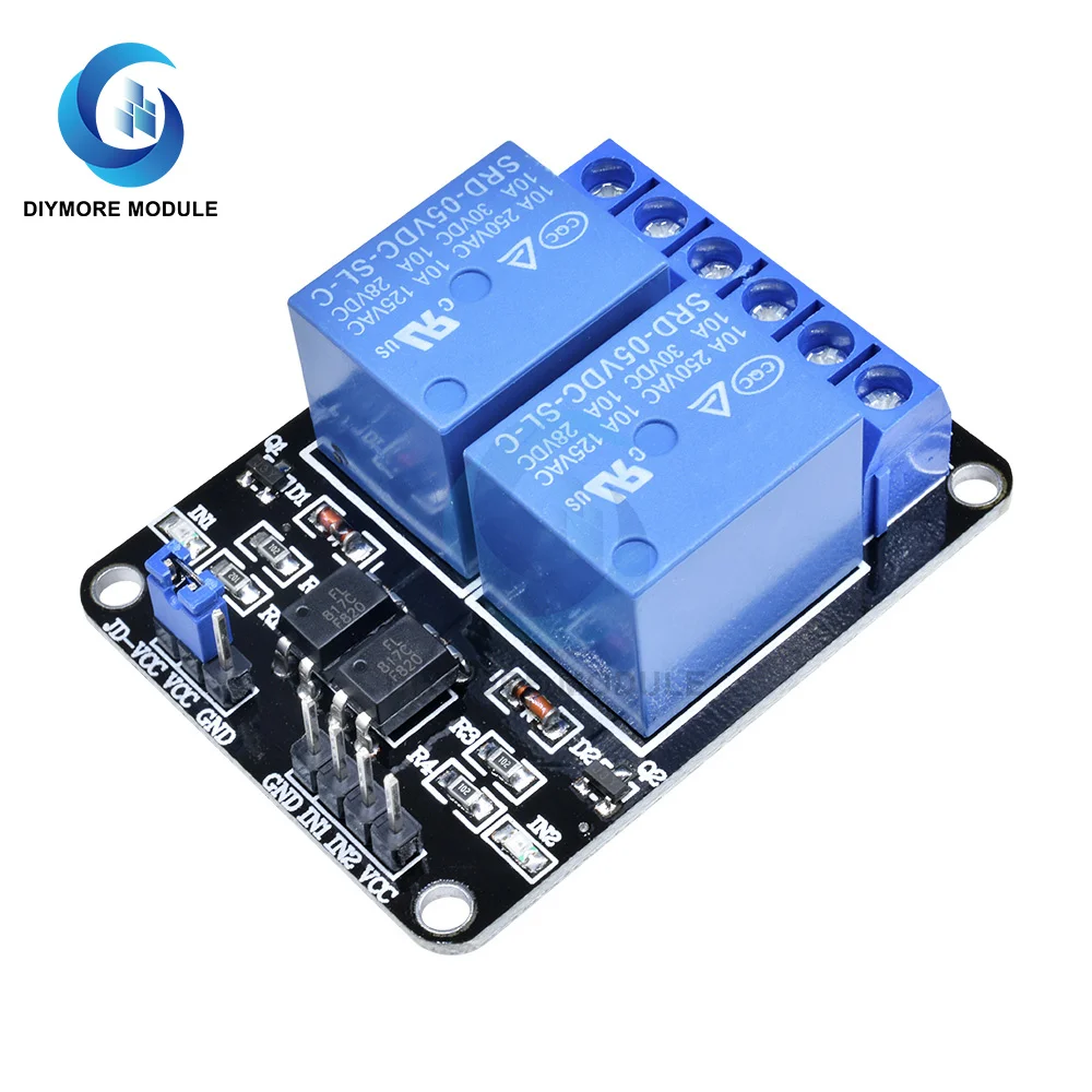 DC 5V Relay Module 1/2 Channel Timer Delay Switch Controller Board with Optocoupler Isolation For Arduino Smart Home Appliance