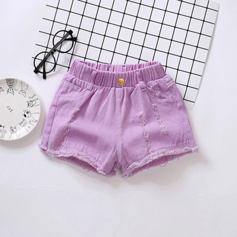 Summer Kids Shorts for Girls Korean Style Children Cotton White Black Powder Hot Short Pants Fashion Girl Clothes Size 120-170