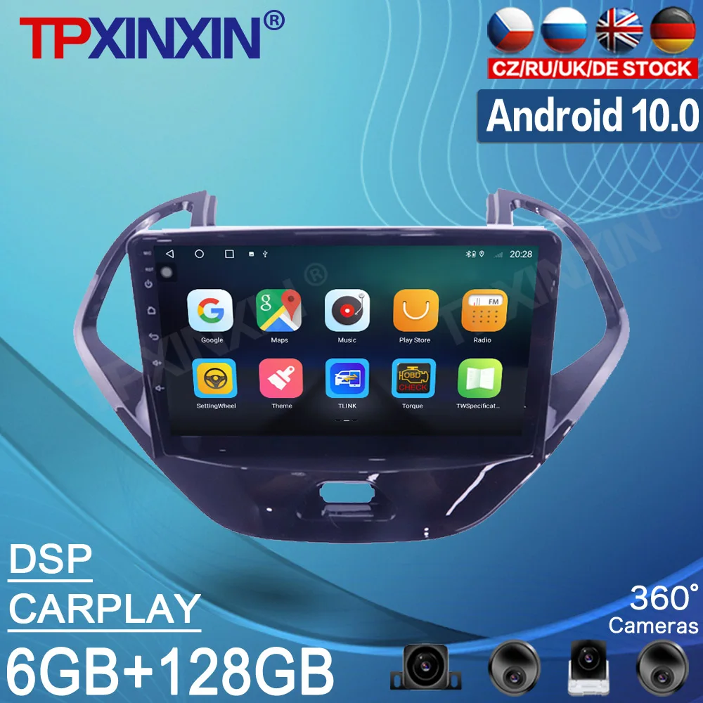 Android 10 6G+128GB For Ford Freestyel Car IPS Screen Tape Radio Recorder Video Player Navigation GPS Multimedia Head Unit DSP