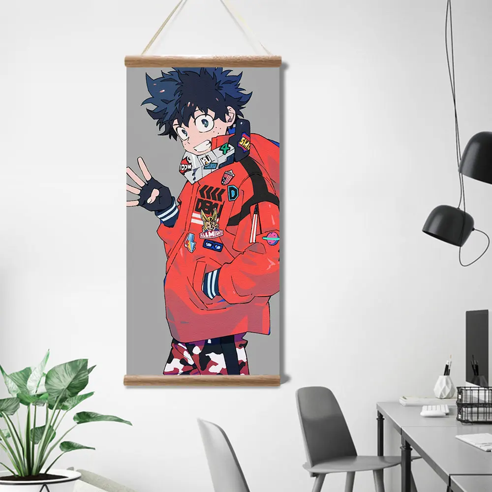 Japanese Anime My Hero Academia Midoriya Izuku Anime Posters Canvas Painting Retro Poster Wall Decor Wall Art Picture Home Decor