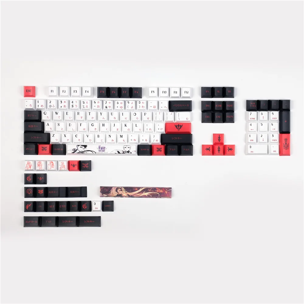 conjunto destino tema chave bone para mx interruptor mecanico teclado pbt tintura subbed tampoes de chave cherry perfil keycaps com deslocamento 175u 1 01