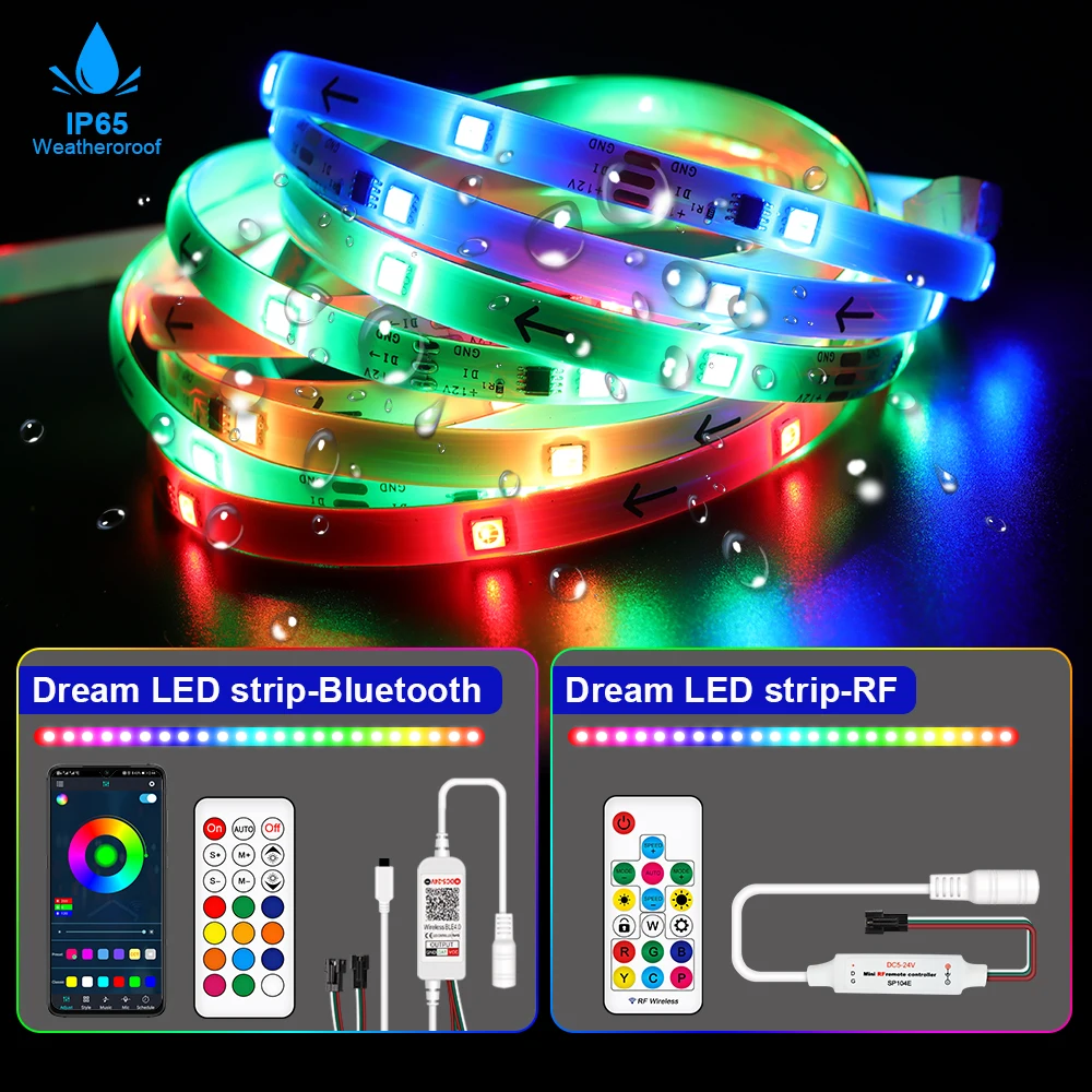 A+ LED Strip Lights, Color Changing WS2811 LED Lights With App Control,Rainbow Effect Light Strip For Bedroom, Party Christmas