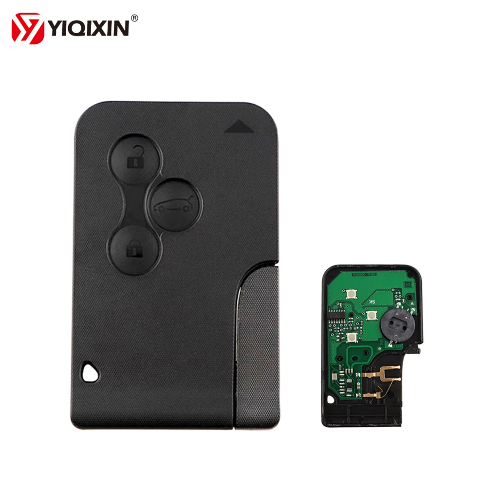 YIQIXIN 3 Button Smart Card Key 434Mhz ID46 PCF7947/PCF7926 Chip For Renault Clio Logan Megane 2 3 Scenic Remote Car Key Card