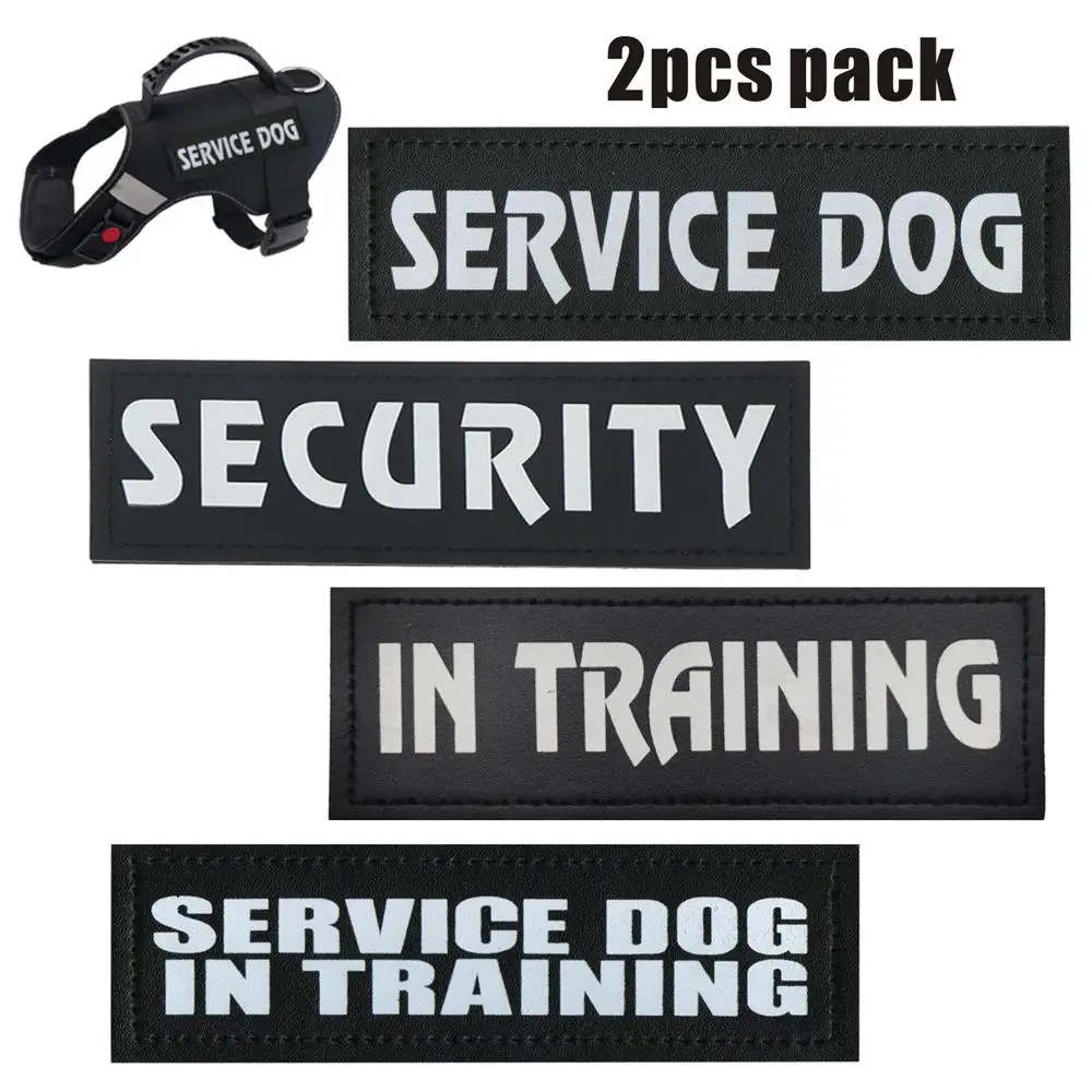 2pcs Pack Service Dog Emboridery Patch Dog Vest Accessory Badge Military Sewing Applique Embellishment Tactical Patches