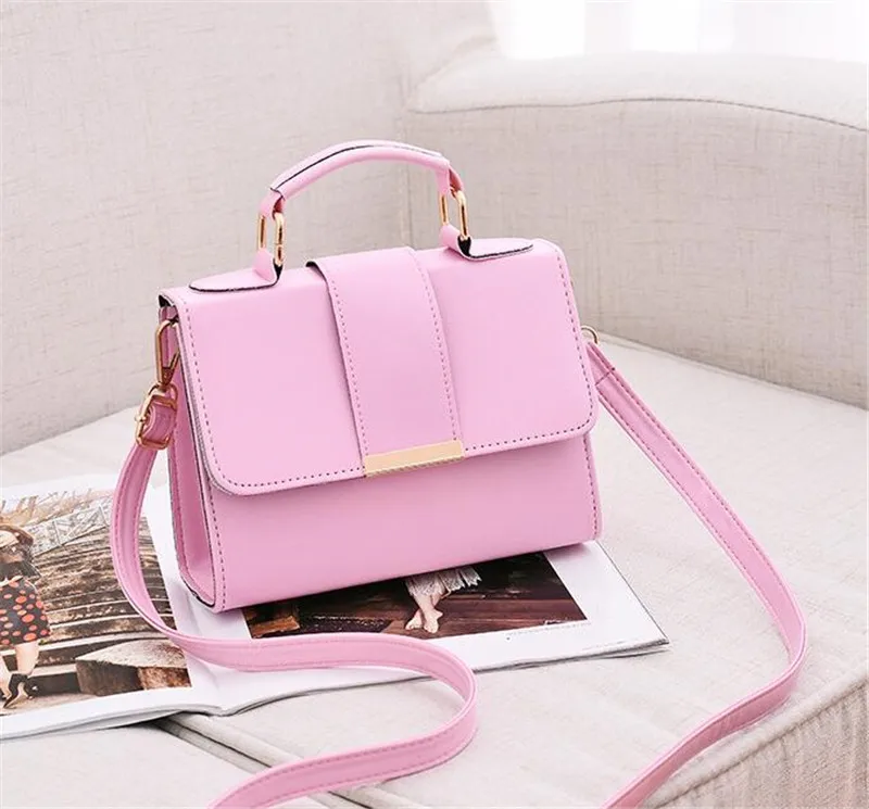 Heißer Verkauf Flap Sling Schulter Taschen für Frauen Einfarbig Umhängetasche Messenger Tasche Geldbörse Weibliche Leder Handtasche Tasche – Detail 21