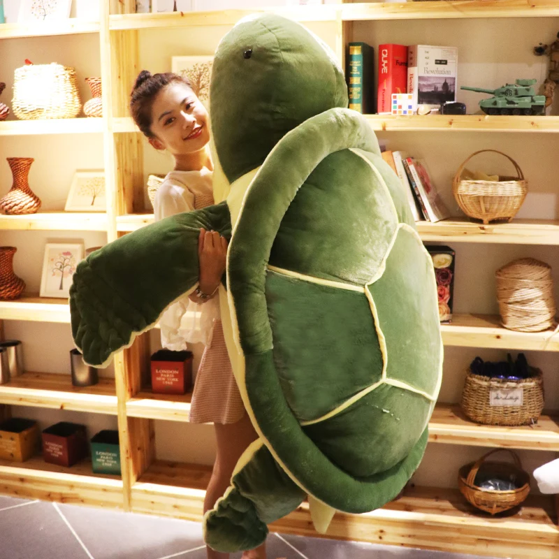 Cute Turtle Plush Toy Doll Soft Giant Animal Green Tortoise Sleeping Pillow Large Doll Birthday Gift Decoration 59inch 150cm