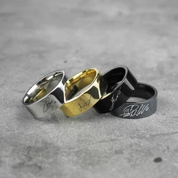 New Fashion Stainless Steel Men's Ring, Fans Jewelry, Super Star Signature Ring