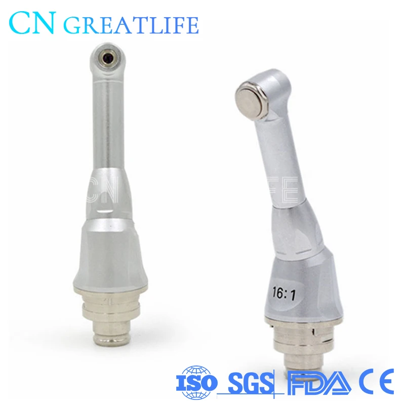 Dental Unit Part Dental 16:1 Reduction Electric Contra Angle Push Head for Cordless Endodontic Endo Motor