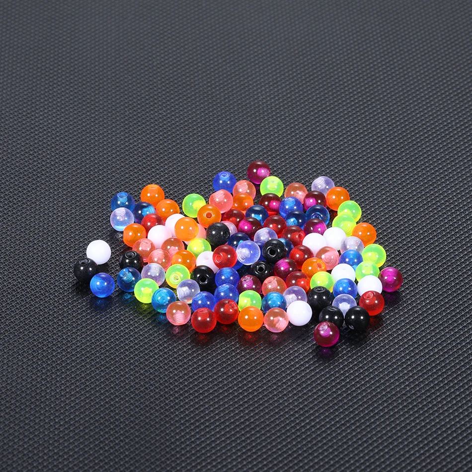 100pcs/lot Acrylic Balls Replacement Nose Barbell Earring Tongue Eyebrow Labret Belly Navel Nipple Piercing Sexy Jewelry 16G 14G