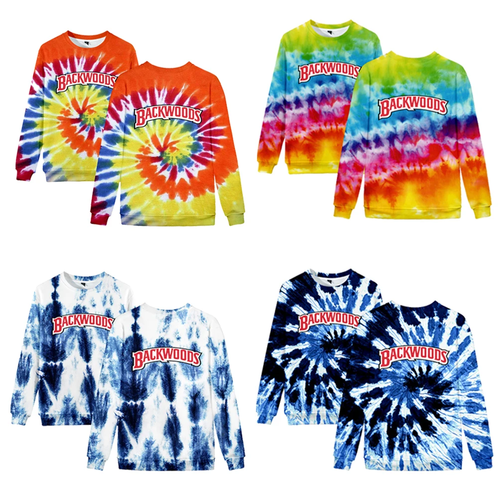 

Backwoods Tie Dye Sportswear Fashion Backwoods Printing Mens Pullover Hip Hop Style Men Women Pullover Sweatshirt