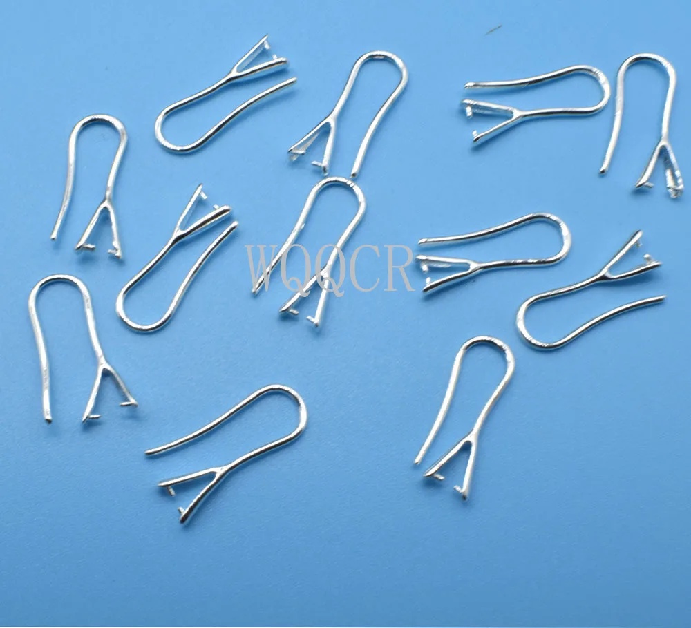 4 color selection Wholesale 10PCS Lot 925 silver/Rose gold/18 K Jewelry DIY Findings Pinch Bail Hook Earring Earwires For Beads