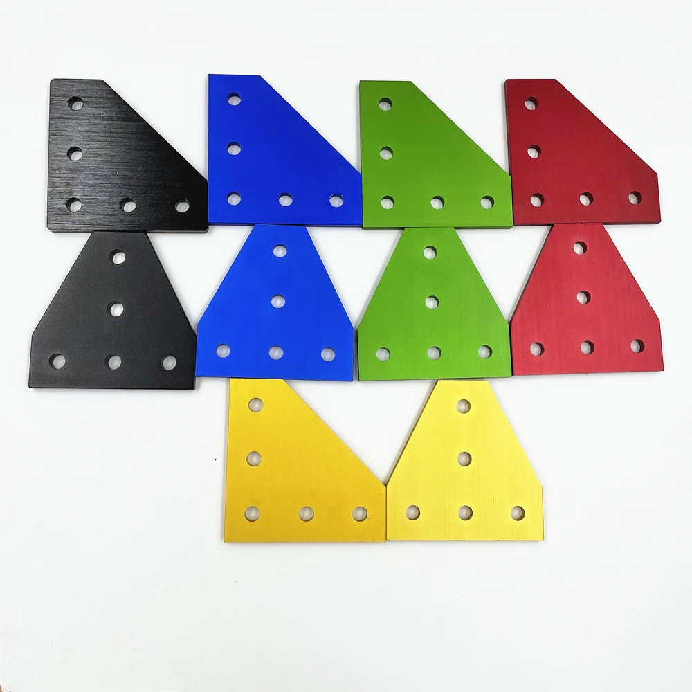 1pcs 5 holes L type T type V-CORE 3 Joint board plate corner angle bracket 2020 3030 4040 aluminum profile 3D Printer Parts