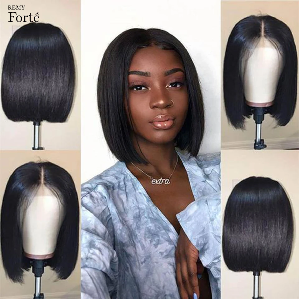 13X4 13X6 Short Bob Wigs Straight Lace Front Human Hair Wigs Brazilian Straight Bob Wigs Remy Deep Curly Body Lace Frontal Wig