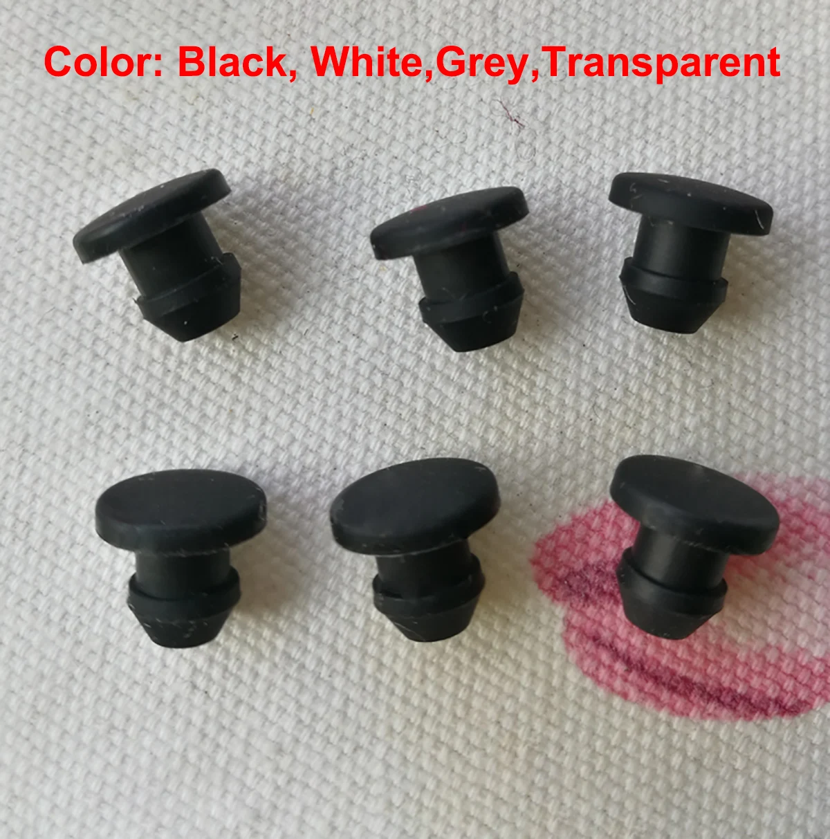 10/20/50/100pcs Silicone Rubber Hole Caps 2.5/3/3.5/4mm Solid T-type Plug Cover Snap-on Gasket Blanking End Cap Seal Stopper