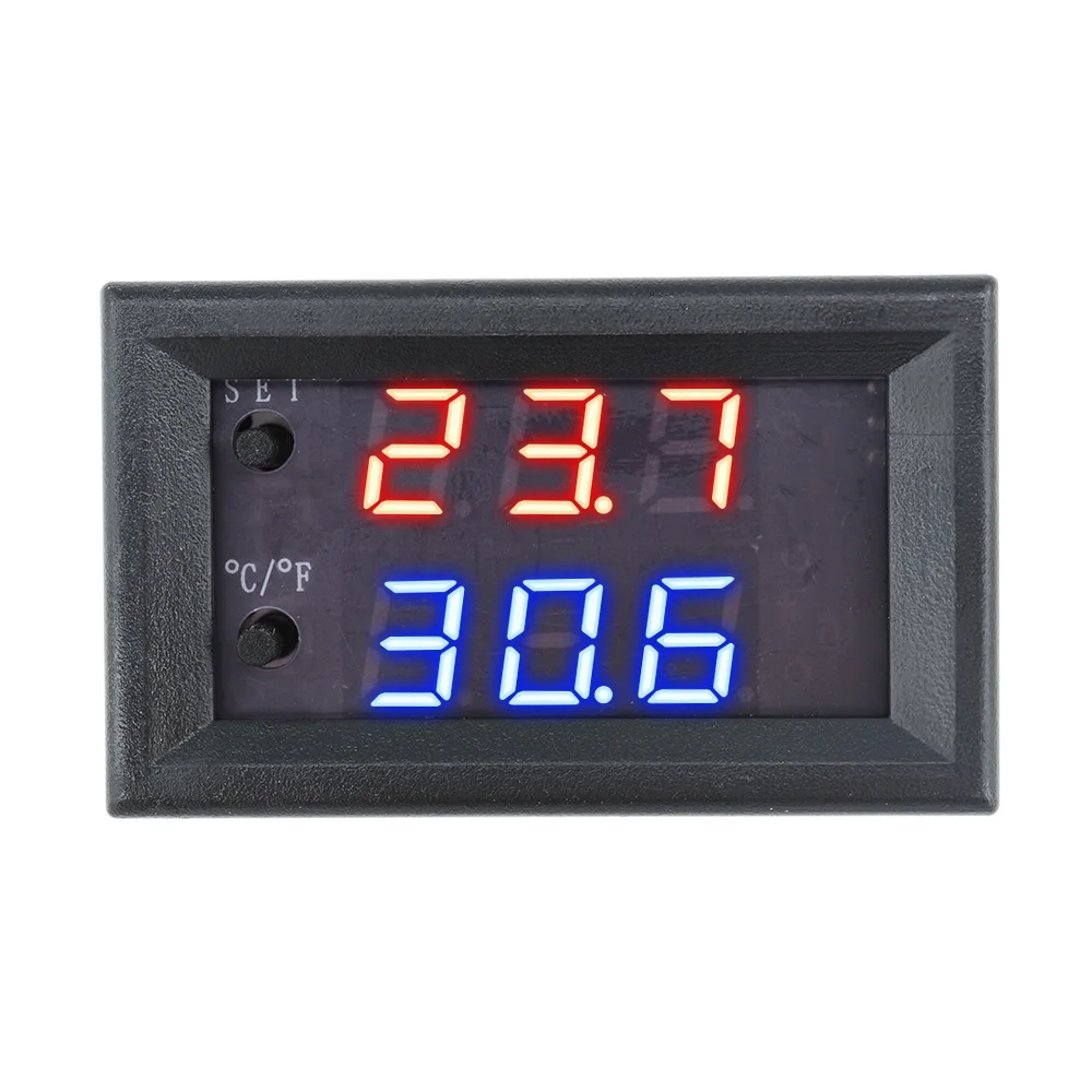 Imagem -02 - Digital Led Termostato Controlador de Temperatura Inteligente Temp Sensor Módulo Board à Prova d Água Ntc Sensor dc 12v W1209wk