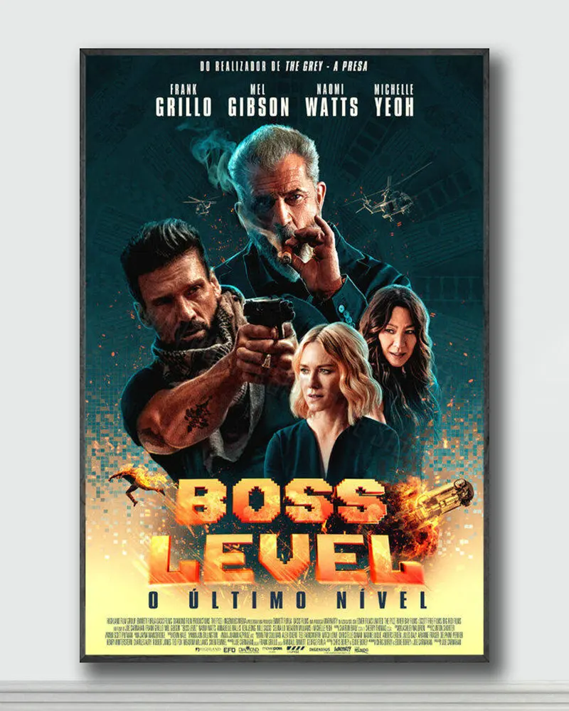 NJ163 Boss Level Movie 1 Silk Posters and Prints wall art Art Poster Home Decor