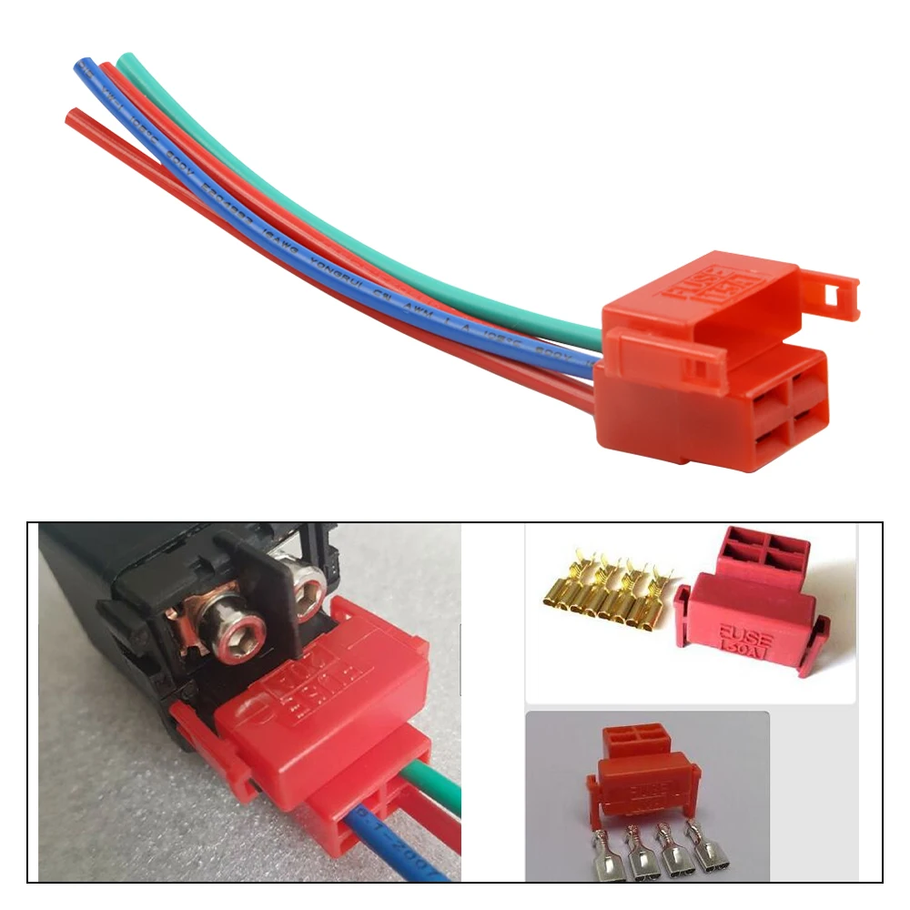 Starter Solenoid Relay Plug Connector Wiring Harness for Honda CBR600 CBR900 CBR929 CBR954 CBR1100XX VTR