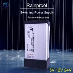 Outdoor Rainproof Power Supply 220V to 5V 12V 24V Transformer LED Driver DC Adapter Lighting Transformer 60W 250W 300W 400W 500W