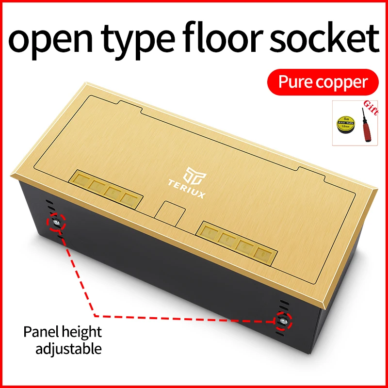 Universal multi ground mounted socket pure copper floor electrical outlet built in socket in the countertop