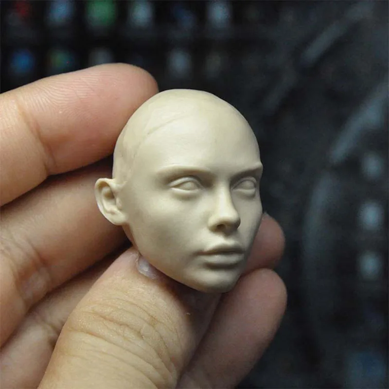 Unpainted 1/6 Vera Head Sculpt Special Warfare Female Soldier Head Carving Face Model Fit 12'' Action Figure Body