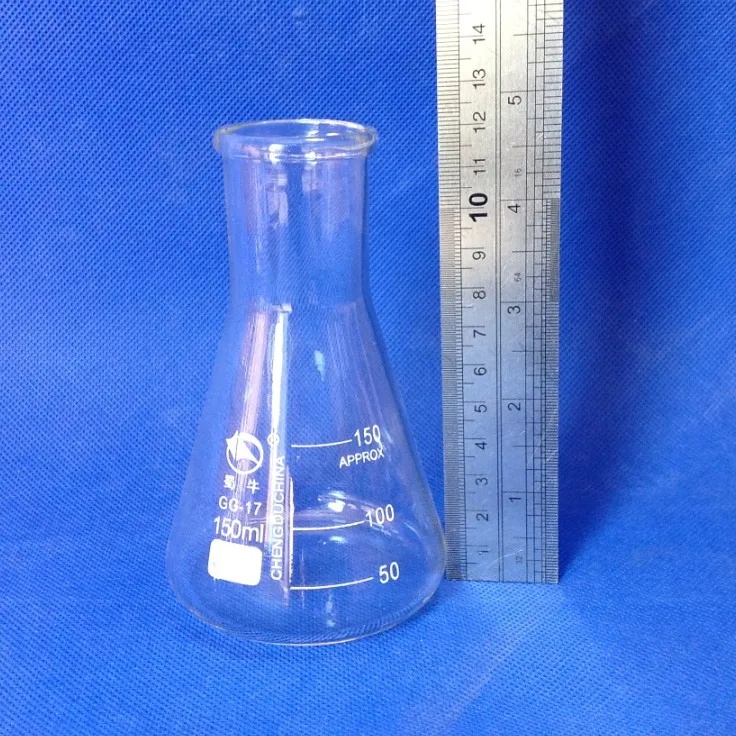 1PC Erlenmeyer Borosilicate Glass Flask Narrow Neck Conical Triangular Flask Laboratory Chemical Equipment 50 Ml To 1000ml