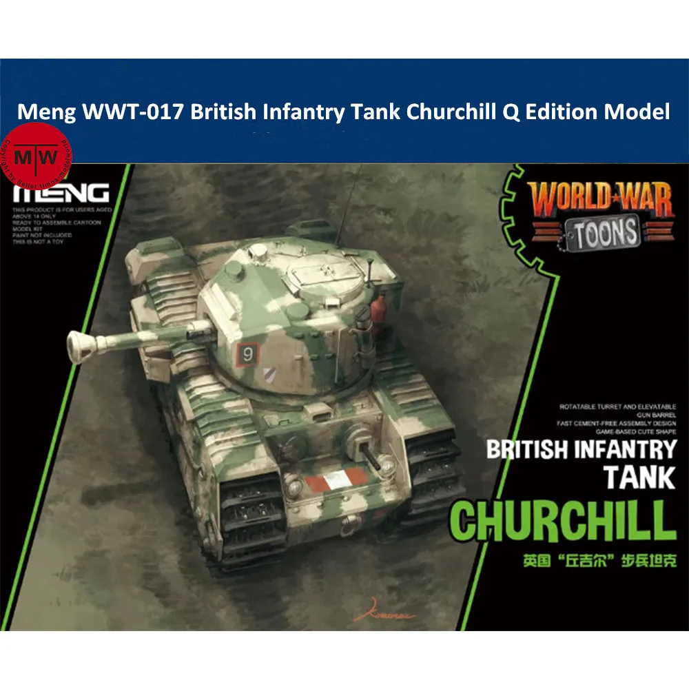 

Meng Kids WWT-017 British Infantry Tank Churchill Q Edition Cute Plastic Assembly Model Kits