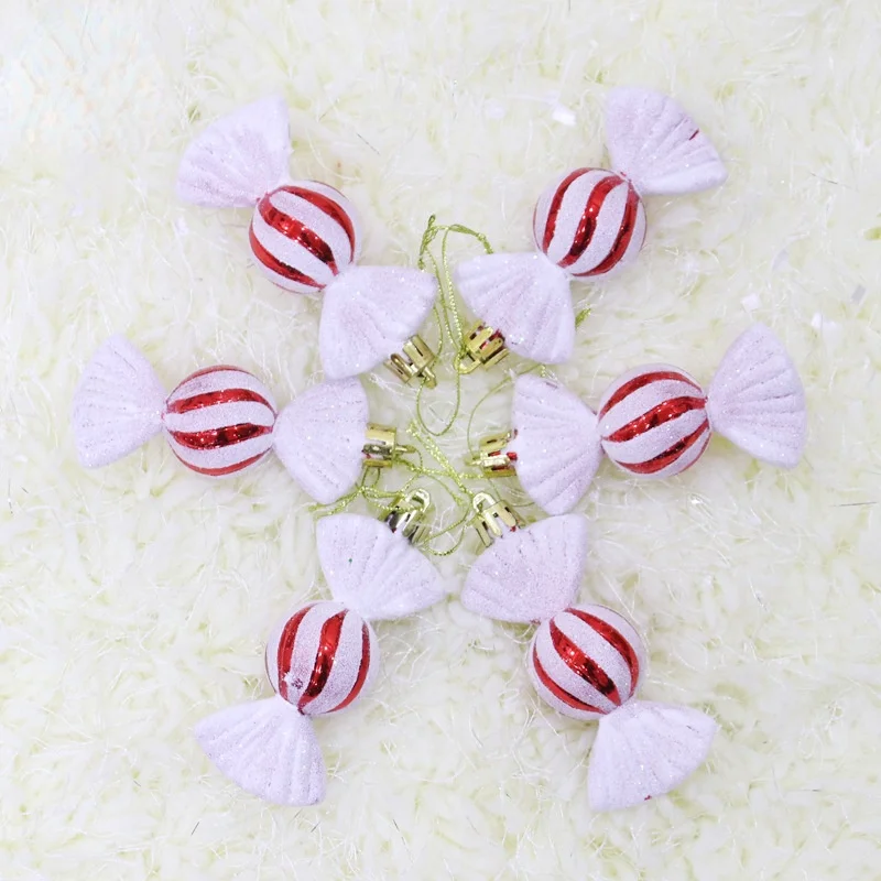 6pcs Christmas Decorations 11cm Red and White Color Painting Candy Home Decorations Outdoor Christmas Elf Doll 2023 Navidad Noel