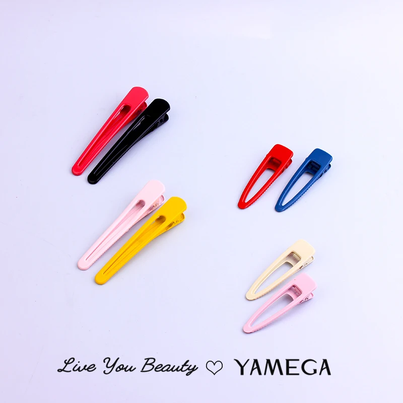 2Pcs/Lot Korean Duckbill Hair Pins simple Painted Colorful Sweet Hair Clip Headpiece Hair Jewelry Accessories For Women Girls