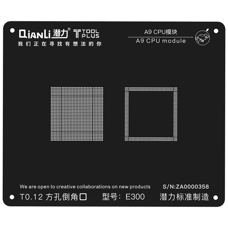 Qianli 2D iBlack بغا وحدة المعالجة المركزية rebيعادل مجموعة الاستنسل IC رقائق بغا اللوحة إصلاح قالب لحام آيفون A7 A8 A9 A10 A11