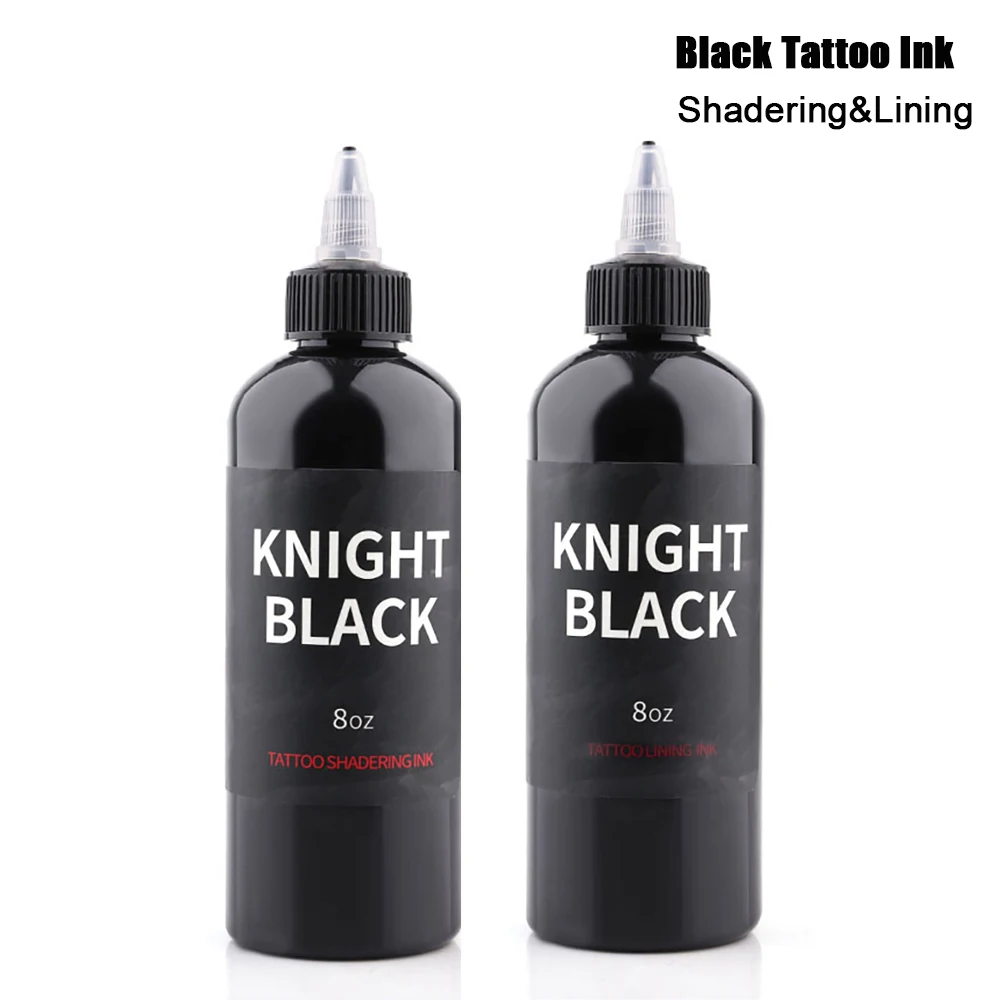 

240ml/Bottle Professional Black Tattoo Ink For Liner And Shader Permanent Natural Plant Pigment Beauty Art Tattoo Ink Supplies