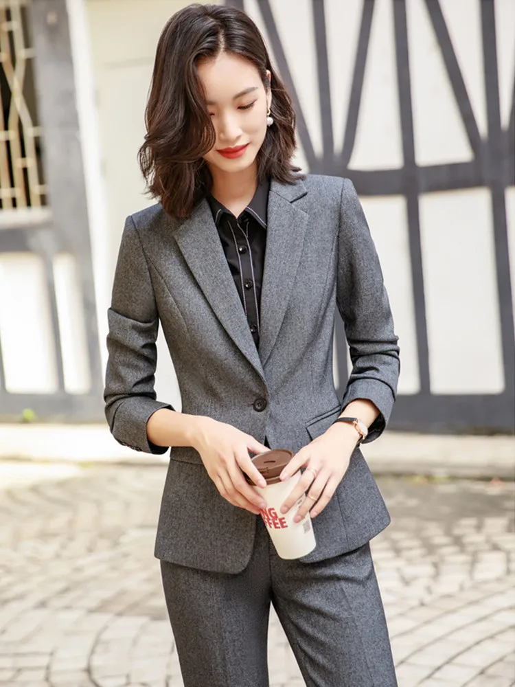 YesFashion Blazer Femme Élégant Uni - Veste Longue Slim Fit Pour Bureau Et Affaires