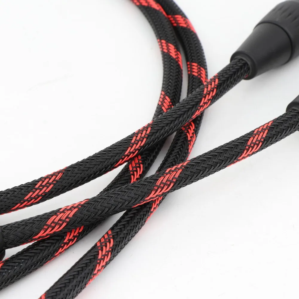 Preffair 5N OFC Copper XLR ذكر أنثى إلى كابل ربط الصوت RCA مع موصل قابس NEUTRIK