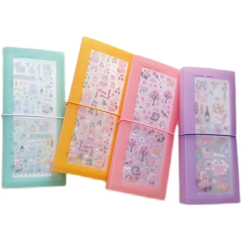 60 Slots Transparent Matte Stickers Storage Book Capacity Exhibition Photo Album Tool Card Package Button Type Photo Album Case