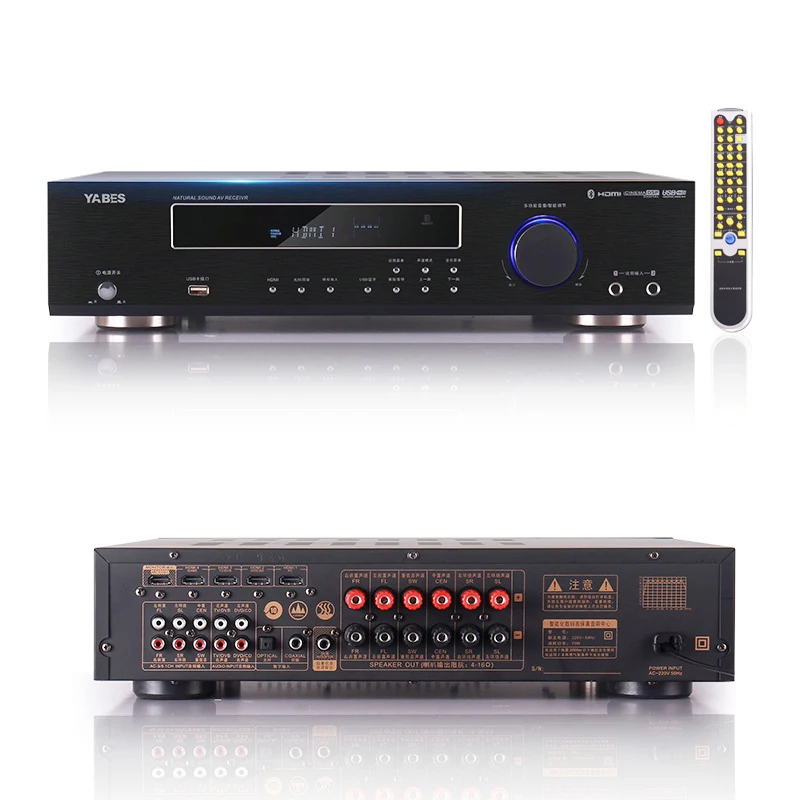 800W 220V DTS Dolby HD decodifica 5.1 amplificatore Bluetooth amplificatore AV-638 casa amplificatore digitale professionale ad alta potenza